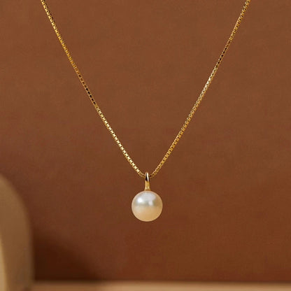 Single Pearl Chain Necklace