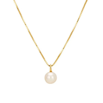 Single Pearl Chain Necklace