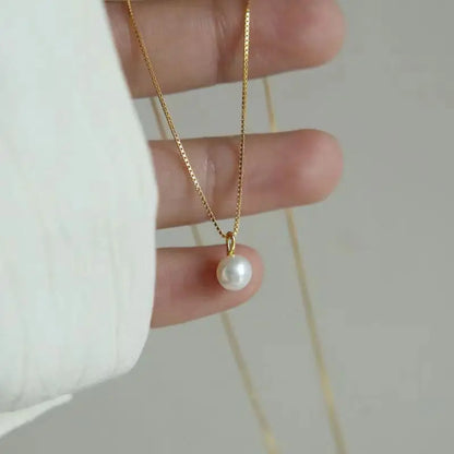 Single Pearl Chain Necklace